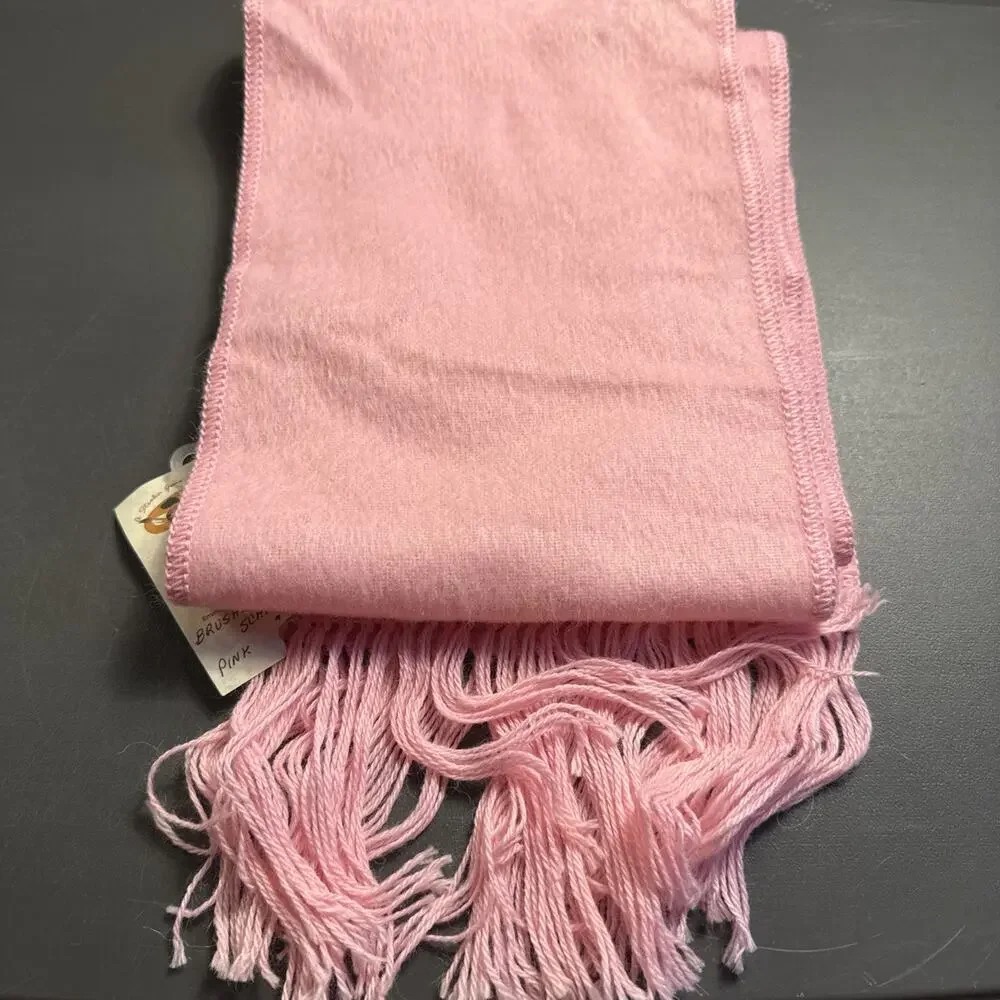 Peruvian Link Alpaca Collection Scarf Pink Wool Unisex Fringed Wrap Peru UC